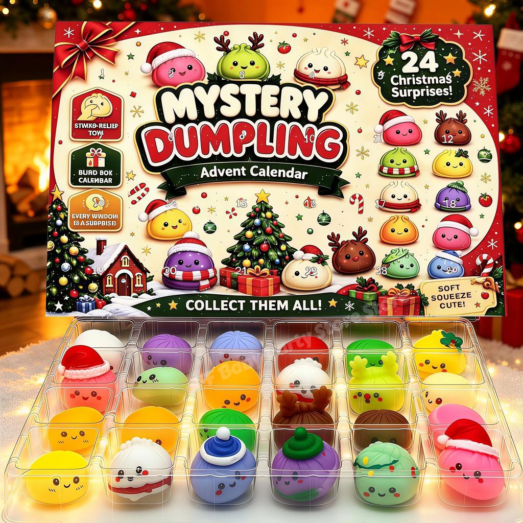 Horký vánoční Squishies Adventní kalendář 24 dnů Odpočet Adviento Navidad Knedlík Squishy Pomalé vracení Stlačitelný Domácí dekorace Dárek