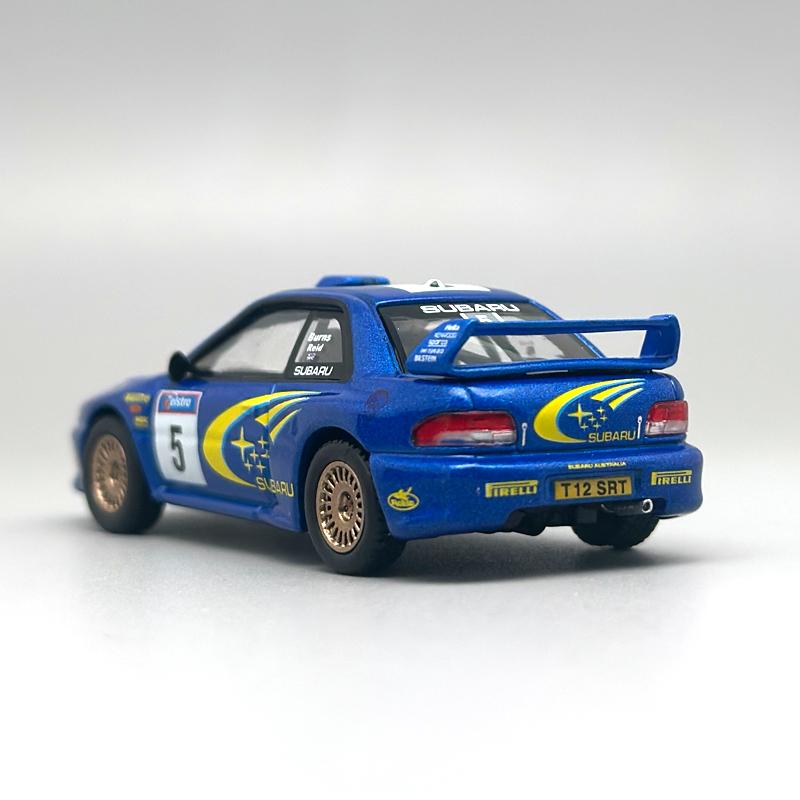 MINIGT 986 Subaru Impreza WRC99 1999 Rally Australia Winner #5 Australia exclusive Metal Blue 1:64 alloy car Model