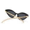 Gg0978  Cat-Eye Narrow Modern Retro Rope Decorative Sunglasses Trendy Street Photography Model Catwalk Sunglasses