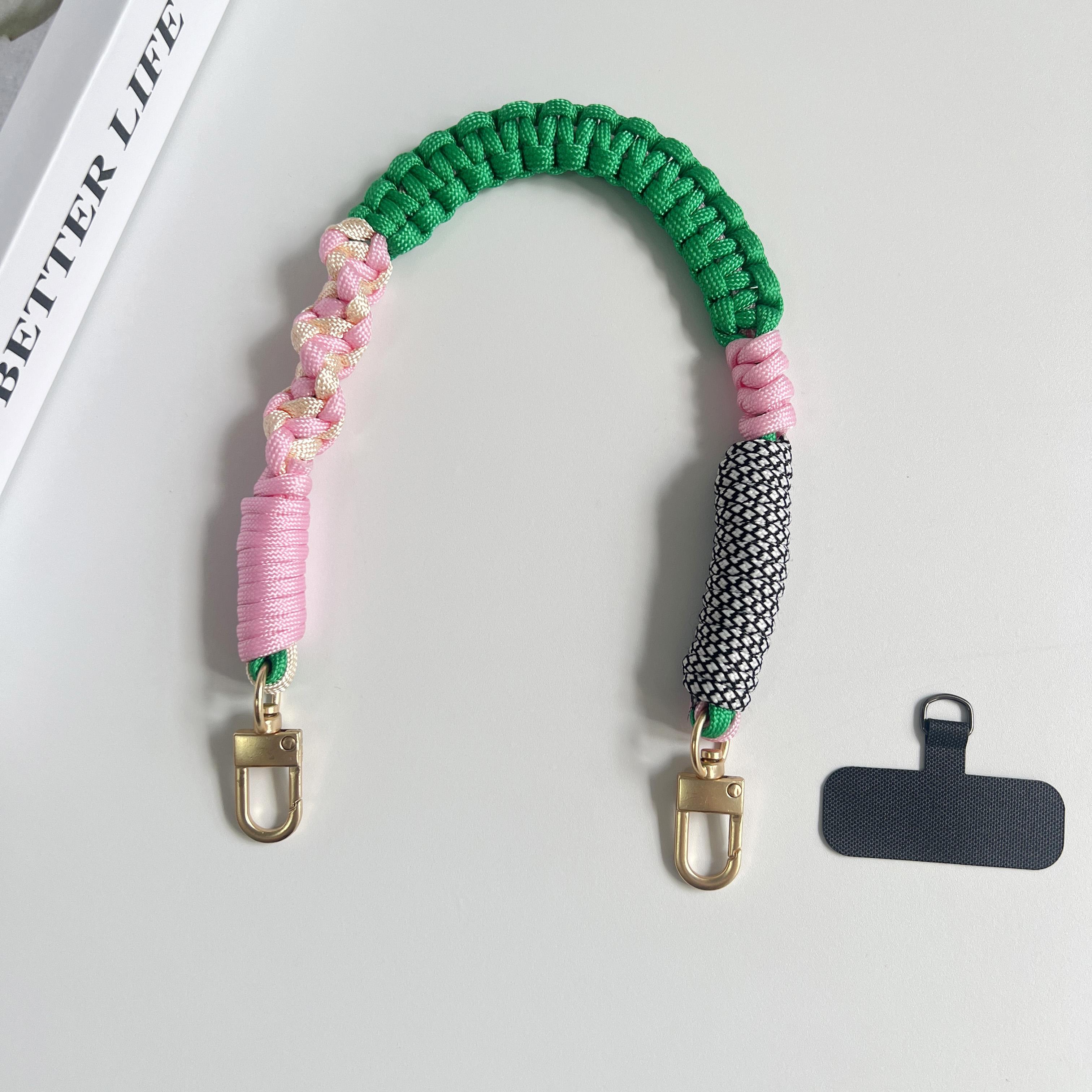 

New Upgrade Pure Hand Thick Braided Rope Short Mobile Phone Lanyard Fashion Creative Wrist Strap Strong New Outdoor Chain Polyester / Nylon