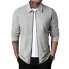 Popular Waffle Outdoor Polo Collar Jacket Men's Coat Nick Garment Casual Sports Zipper Cardigan Long Sleeve Coat