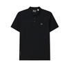 Solid Color Logo Casual Short Sleeve Polo Shirt Men Tops Black F11M227117FBK