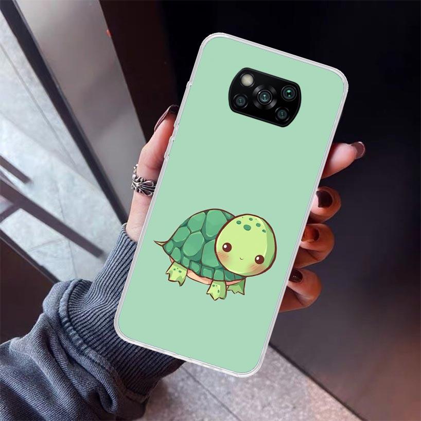 Cartoon Sea Turtle Tortoise Phone Case For Xiaomi Poco X7 X6 X5 Pro F7 Ultra Redmi 15C 15 13 13C 12 12C 10 10A 10C 9 9A 9C 9T Sh