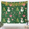 Cute Snowman Tapestry Kids Merry Christmas Wall Art for Bedroom Living Rooms Xmas Snowflake Wall Hanging Blanket Breathable