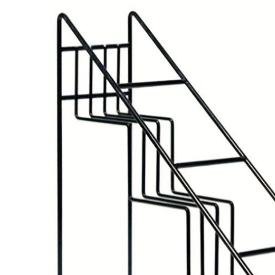 Yousheng Tiered Wine Rack Trapezoidal Step Design Metal Storage Shelf 4-Bottle Holder Kitchen Organizer Coffee Syrup Container Rack