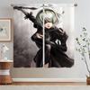 Nier Automata Window Blinds Kitchen Curtains Blackout Curtain Rods Tentacles Living Room Curtain for Children's Room Blind Curls
