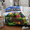 Custom Name Minecraft Theme Printed Blanket - Perfect for Couch, Bed, Travel & Outdoor Use | Machine Washable, Cozy & Durable.