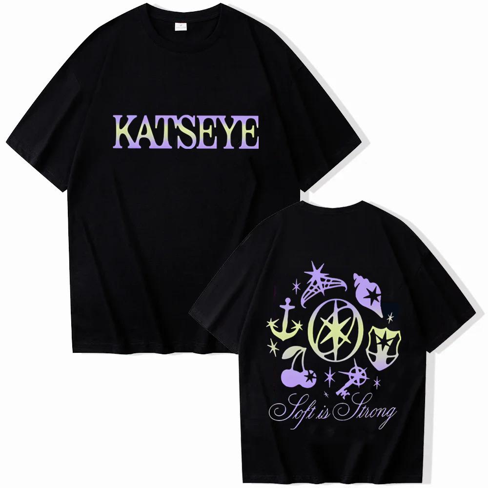 Fashion Katseye Chaos Graphic Tshirt Women Unisex Short Sleeve Tee Kpop Band Gril Group KATSEYE Printed Tshirt Clothing
