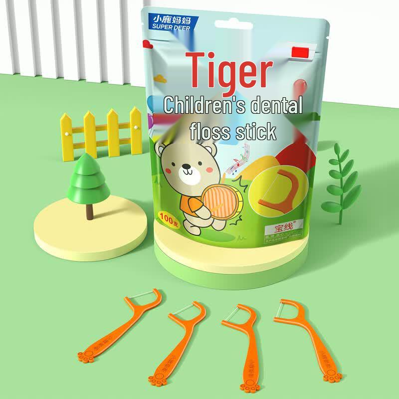 Deer Mother Children's Bear Dental Floss Sticks