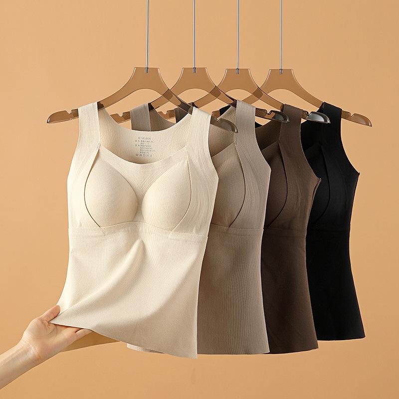 Dámské termální tílko s vlnou a hedvábím a všitými prsními vycpávkami