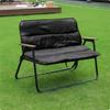 Portable Double Camping Chair Comfortable Wide Seat Folding Camp Chair With Wooden Armrests Lightweight Outdoor Armchair