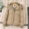 Women's Winter Cotton Jacket Style Down Cotton Coat Thick Short Hooded Warm Fashionable Cotton Padded Coat