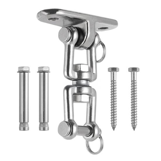 Ceiling Mount Swing Hanger with Screws Heavy Duty 360 Degrees Swivel Indoor Outdoor Porch Yoga Swing Hammock Hanging Chair Ceiling Hook