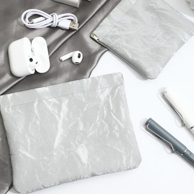 Zak cosmetische tas Draagbare opbergtas voor oortelefoons en datakabels Portemonnee Zonder rits Zelfsluitende mini make-uptas voor dagelijkse uitstapjes Reizen