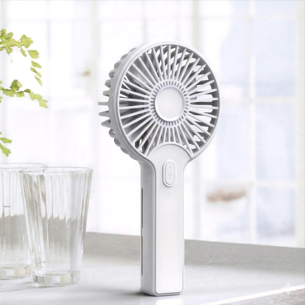 Portable Silent Fan: USB Rechargeable, Lanyard, Long Battery, Strong Wind
