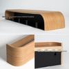 Walnut Wood Wall-Mounted Coat and Hat Rack for Living Room Entryway