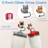 5PCS Dust Proof Plugs Protector Silicone Straw Plug Reusable Straw Toppers  Cup Accessories