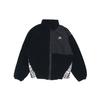Damen Boa Stehkragen Jacke Schwarz HD0364