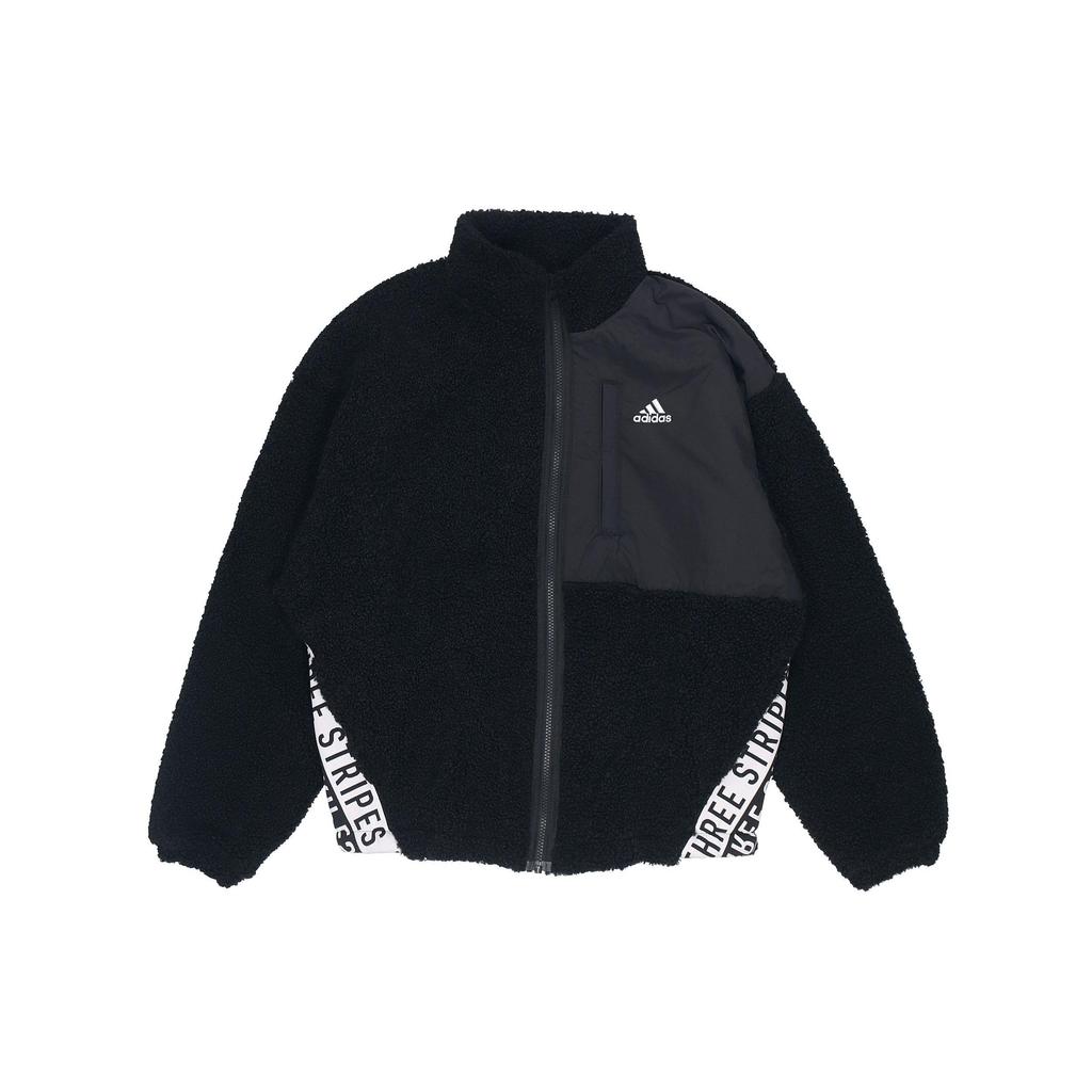 adidas Kurtka Boa Casual Sportowa Stójka Odzież Wierzchnia Kobiety Odzież Wierzchnia Czarna HD0364