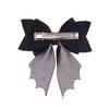 Classical Halloween Festival Girl'S Chunky Leather Bat Hair Bow Clip Wholesale Diy Hair Accessories Headwear Barrette