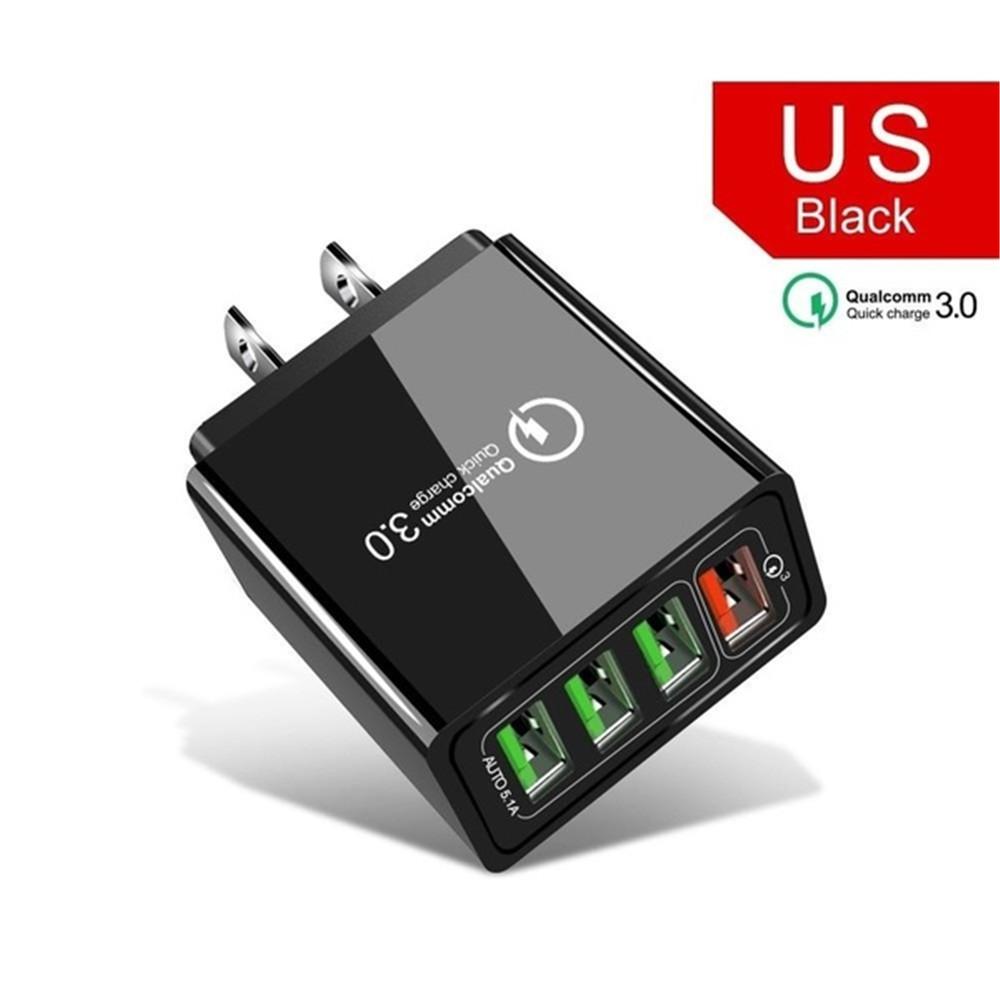 Cellphone Charger with 4 USB port Fast Charging for iPhone Samsung Xiaomi Huawei Smartphone Travel Power Adaptor