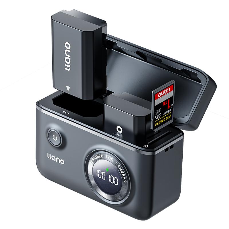 llano Dual Slot Battery Charger for Sony NP-FZ100 CN plug (adapter included)