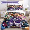 3pcs Duvet Cover Set (1*Duvet Cover + 2*Pillowcase, Without Core), Demon Slayer Print Soft All‑Season Bedding Set, Home Bedroom Decor Gift