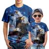 Eagle 3D Printed T-Shirts Regular Teens Mens Streetwear