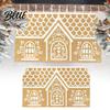 Festive Floor Mat Vintage Living House Dirt Rug Gingerbread Christmas Entrance Scrubber Washable Space Holiday