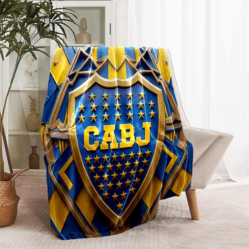 1pc Blanket - Club Atlético Boca Juniors Print Design, Lightweight Blanket for Sofa, Bed- Soft &Warm, Gift for All Seasons