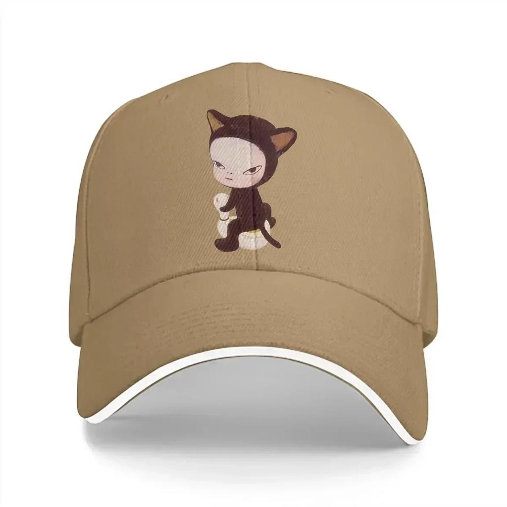 Summer Cap Sun Visor Cute Cat Hip Hop Caps Yoshitomo Nara Japanese Artist Peaked Hats