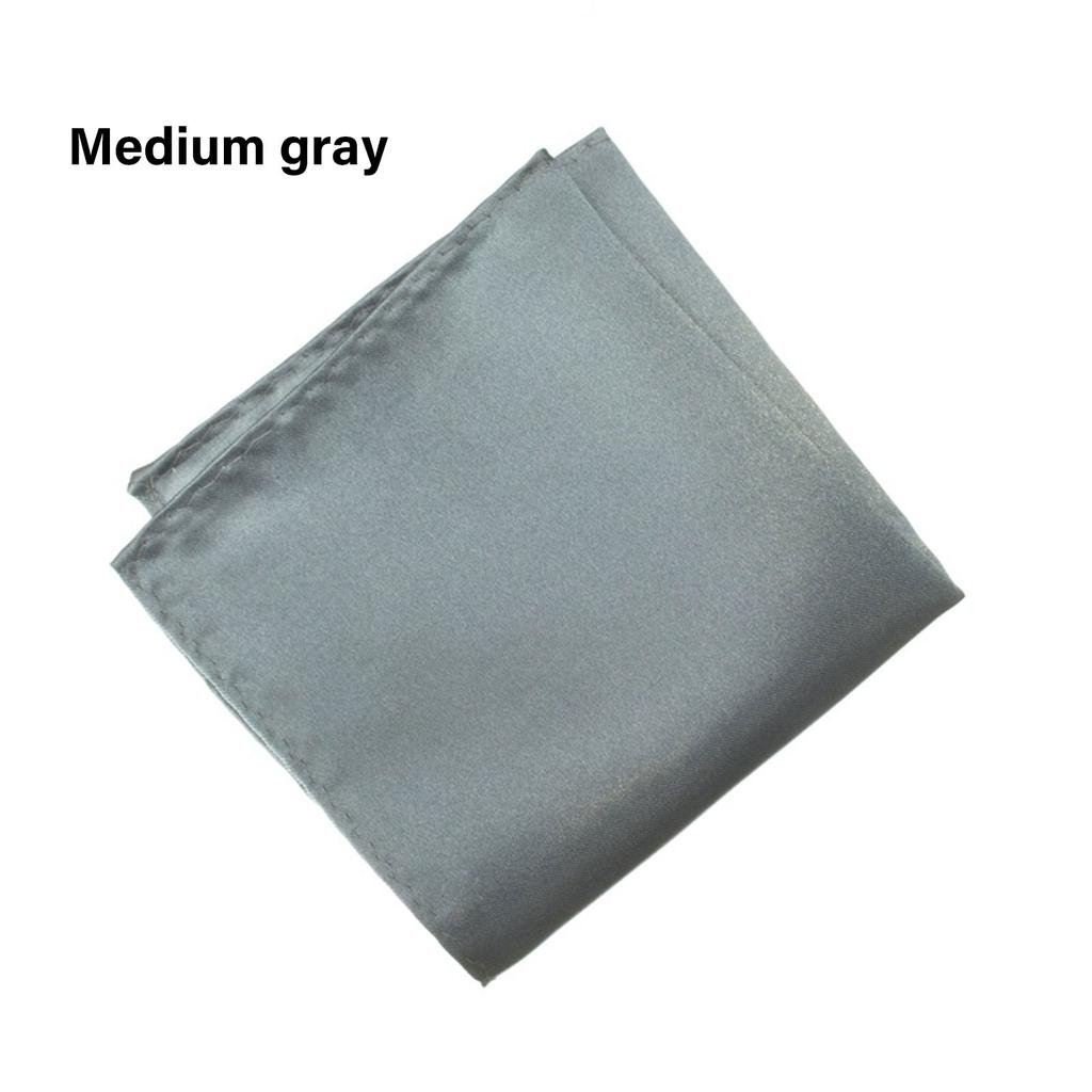2PCS Men's Pocket Square Classical Rayon Handkerchief For Business Meeting Formal Occasion Solid Color Banquet Kerchief