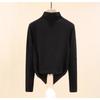 Women Plus Size Half High Collar Long Sleeve Slim Warm Thermal Base Top