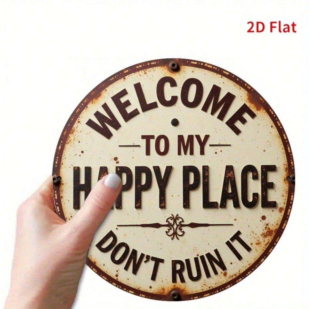 1pc Funny Plate Metal Tin Sign Wall Decor Farmhouse Garage Bar Cafe Kitchen Bathroom Bedroom Home Room Studio