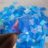 Iridescent Acrylic Squares 0.8'' x 0.8''/1.2" x 1.2" Mini Rainbow Holographic Acrylic Sheets Set Double-Sided Holo Tiles for DIY Crafts Light Shadow