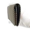 [Inden-ya] Wallet Long Wallet with Coin Purse Deer Leather Black x White Lacquer Gourd Pattern 2109-11-007 Black, White