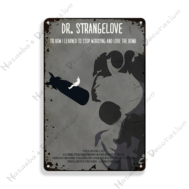 British Movie Poster Dr. Strangelove Metal Sign Retro Metal Poster Home Cafe Club Shop Home Bar Metal Plaque Industrial Decor