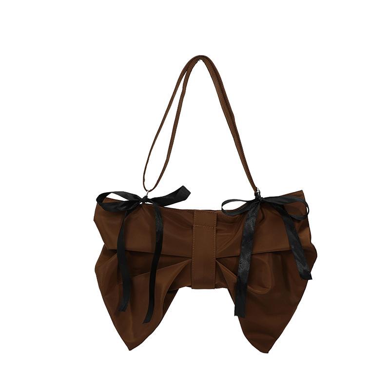 Cute Bow Small Bag 2025 New Mori Sweet Girl Fashion Niche Design Single Shoulder Underarm Bag Tide