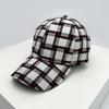 Baseball Color Contrast Blocking Houndstooth Check Women  Men Her Him For Fresh Caps Peaked Hats Sunshade Versatile Breathable Outdoor Snapback