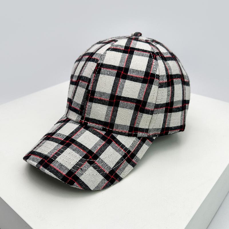 

New Men Women Check Houndstooth Color Block Baseball Hats Sunshade Versatile Breathable Outdoor Snapback Caps Fashion Retro Ins 52-60cm