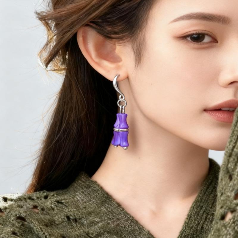 Tassel Bamboo Shell Earrings - Elegant European & American Style