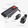 Solar-charged / USB Charging Bike Light Waterproof with 3 Lighting Modes 5 Sounds Fits Mountain Road Bike