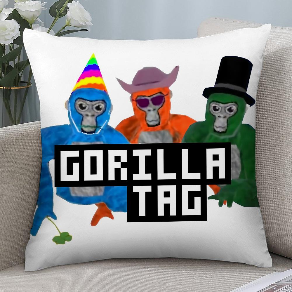 Cool G-Gorilla Tag Pillow Case Short Plush Pillow Covers Sofa Decorative Gift Home Double-sided Printing Cushion Cover