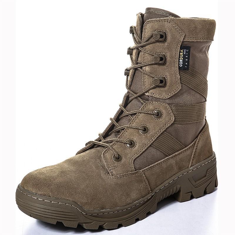 Fashion High-quality Male Desert Tactical Boots Outdoor Combat Boots Men Shoes Waterproof Puncture-proof Safety Boots Hiking Shoes