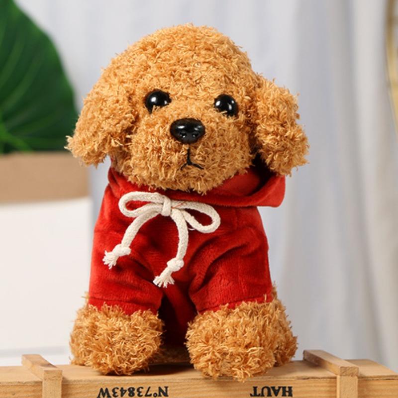 Little Dog Plush Toys, Dog Dolls, Teddy Dog Dolls, Cute Little Animal Dolls On The Bed