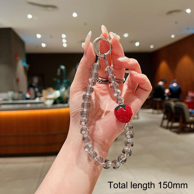 

Rainbow Dopamine Beaded Phone Chain Keychain Gradient Women S Bag Pendant Hanging Small Gift