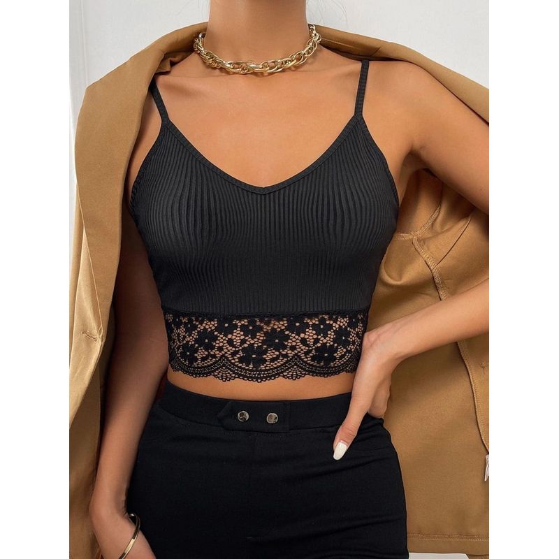 

Sling Top Women s Tube Top Short Gathered Slim Sexy Vest Black L