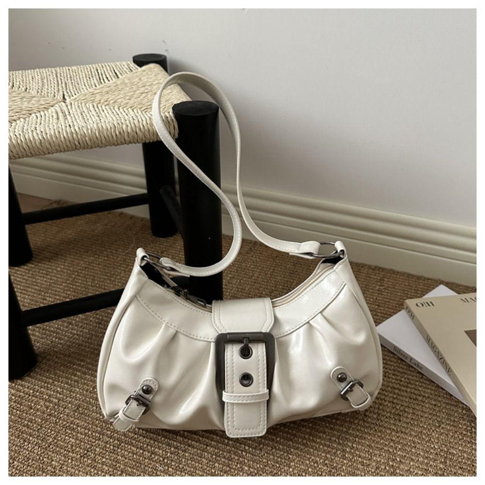 Spicy Girl Retro Rivet Shoulder Bag Pu Leather Locomotive Pack Simple Crossbody Bags Shopping