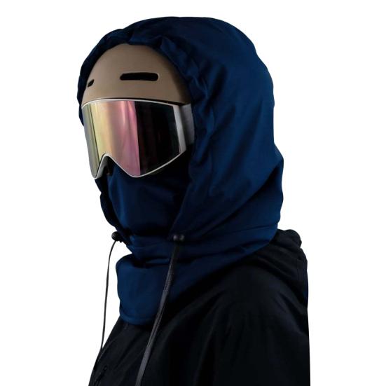 Yousheng Skiing Hat Waterproof 3-in-1 Thickened Fleece Lining Outdoor Riding Headgear Adjustable Drawstring Snowproof Thermal Hood