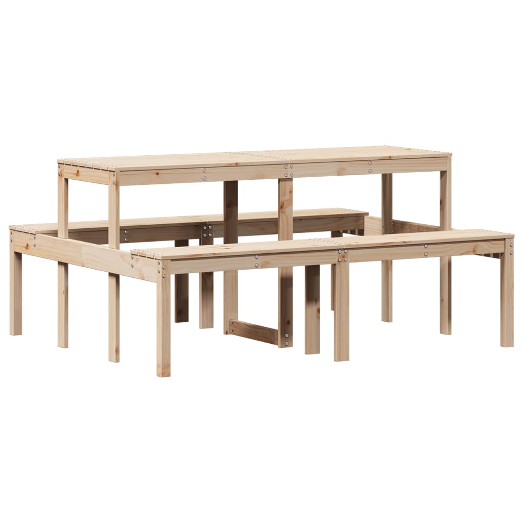 Picnic Table 160 x 134 x 75 cm Solid Pine Wood